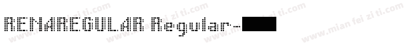 RENAREGULAR Regular字体转换